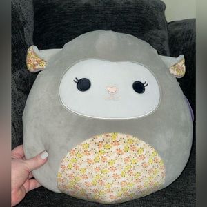 Squishmallows 2022 Spring Squad 14” Elea the Floral Belly Lamb Plush